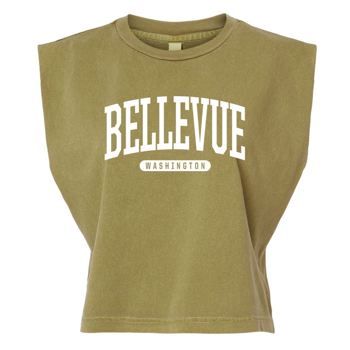 Bellevue Washington Souvenirs College Style Bellevue Washington Souvenir Gift Garment-Dyed Women's Muscle Tee