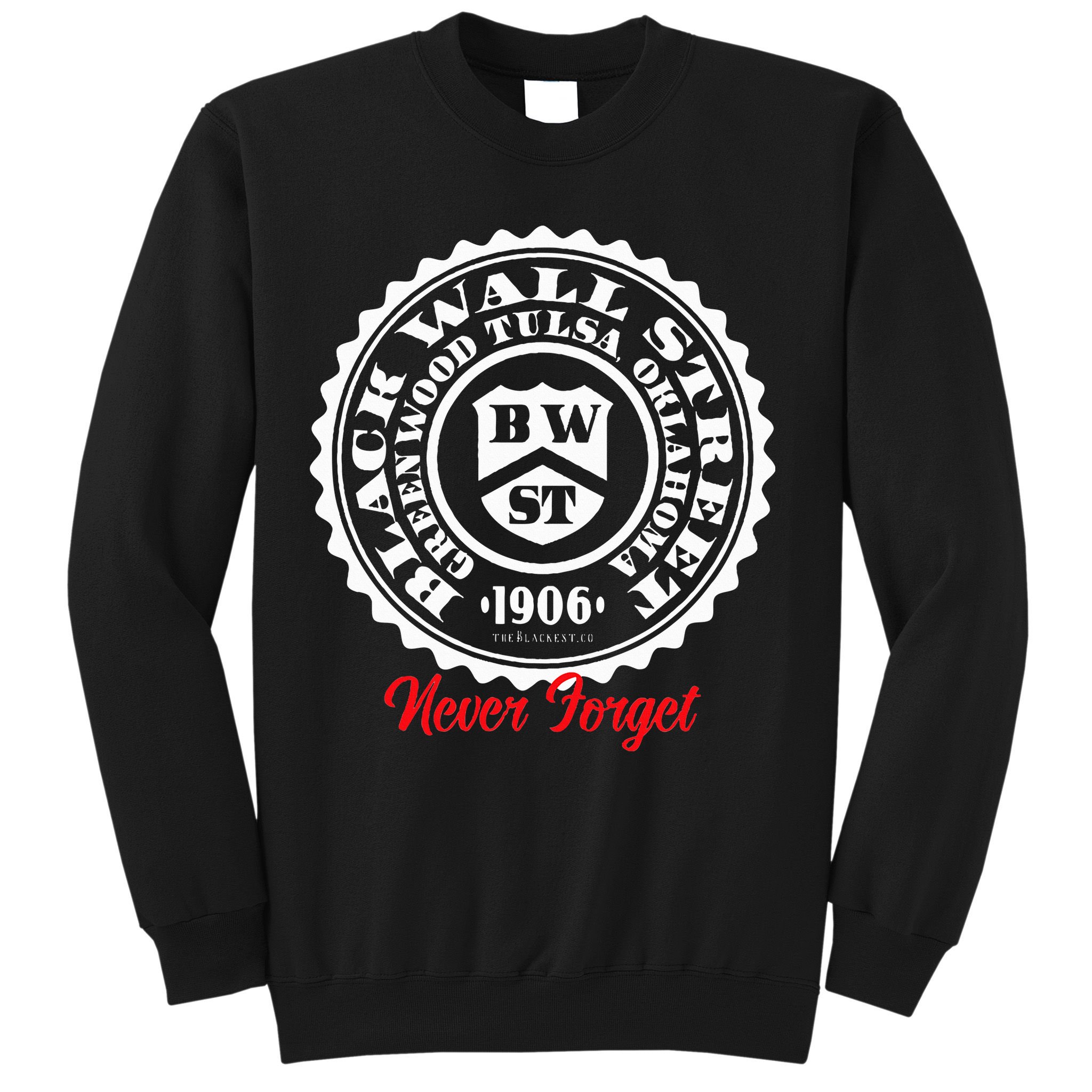Black Wall Street Seal Greenwood Tulsa Oklahoma Never Forget Sweatshirt
