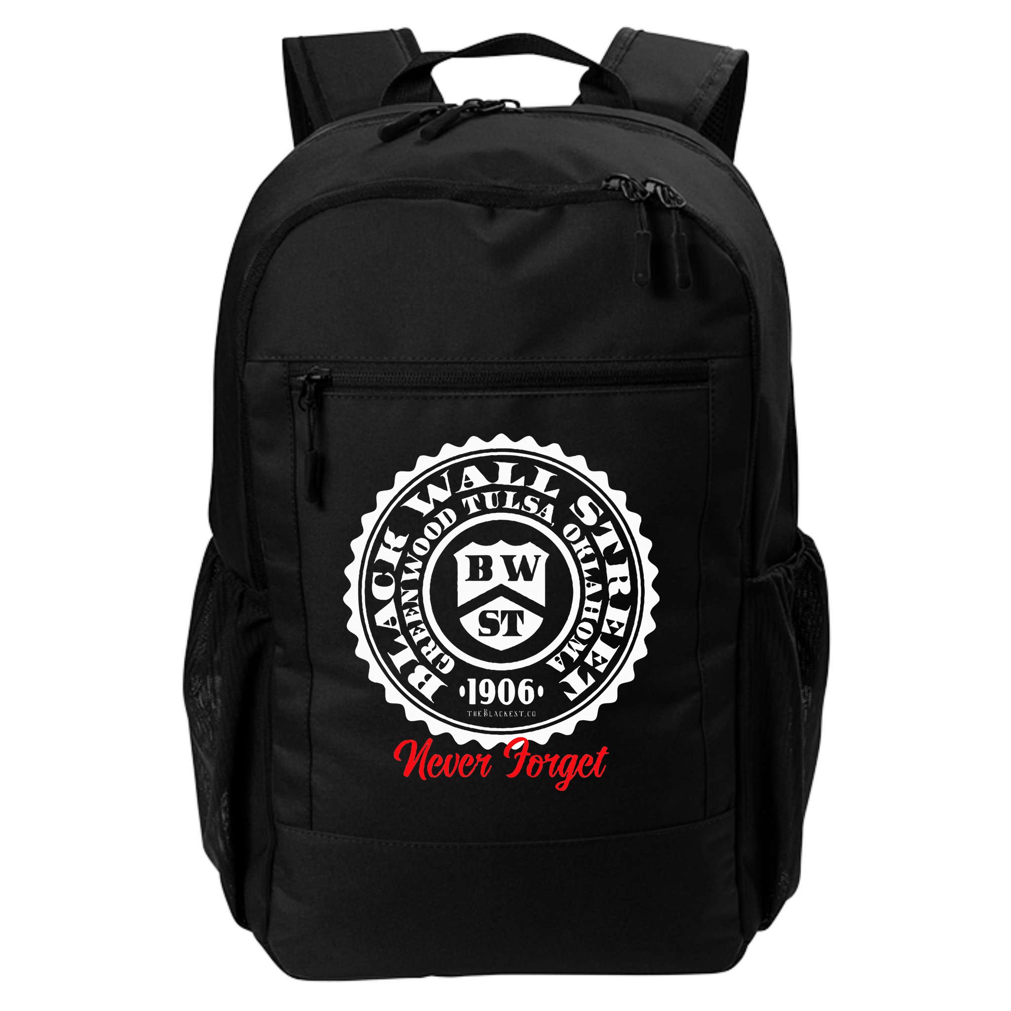 Black Wall Street Seal Greenwood Tulsa Oklahoma Never Forget Backpack