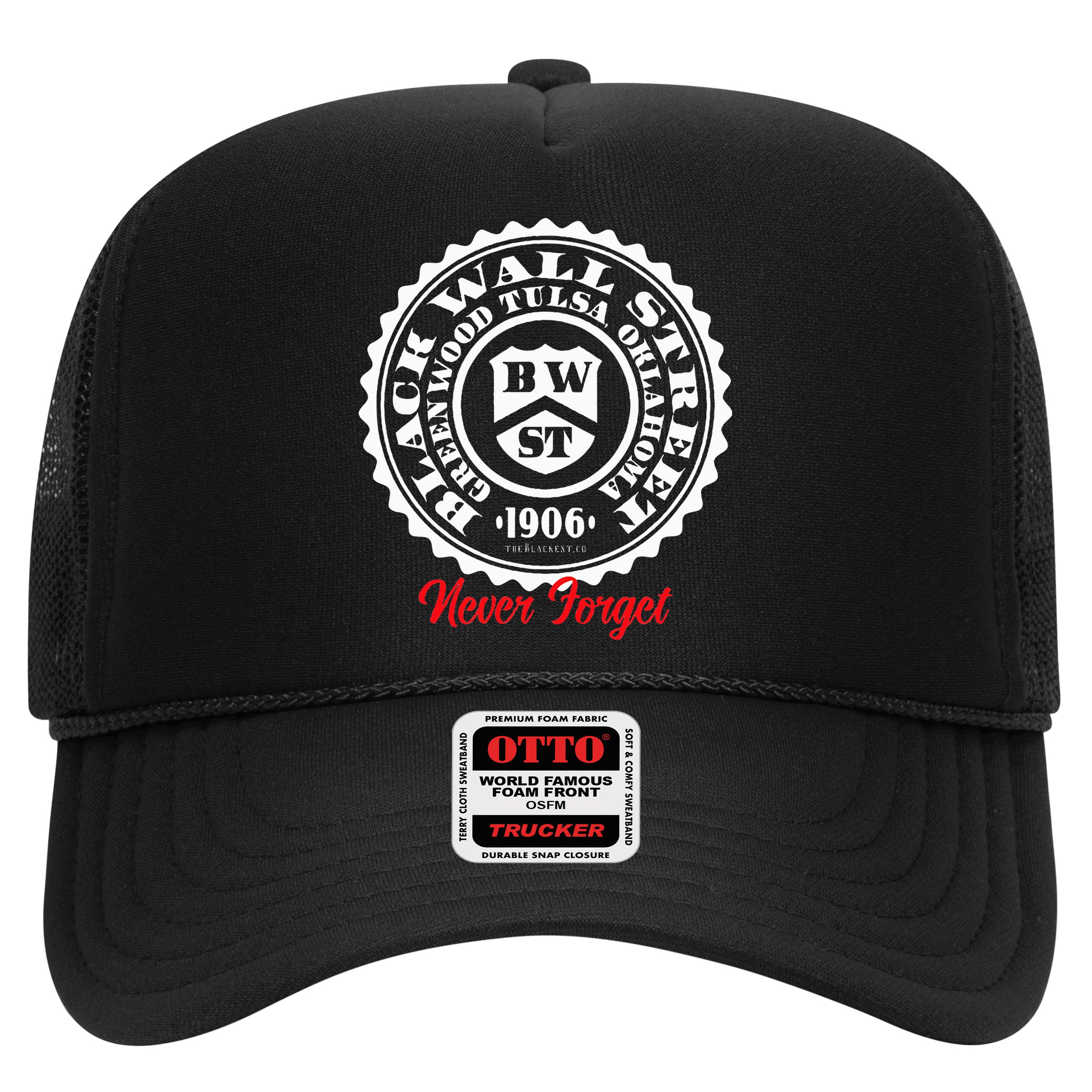 Black Wall Street Seal Greenwood Tulsa Oklahoma Never Forget Hat