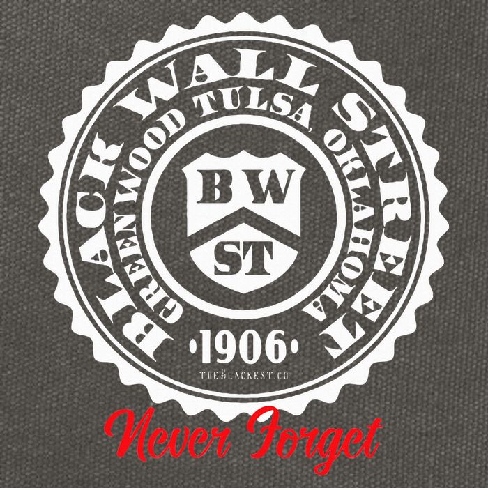 Black Wall Street Seal Greenwood Tulsa Oklahoma Never Forget Cotton Canvas Backpack