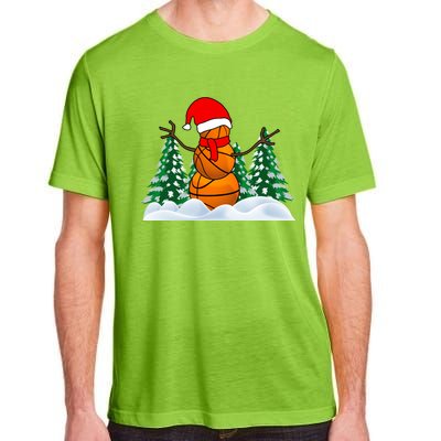 Basketball Winter Snowman Santa Adult ChromaSoft Performance T-Shirt