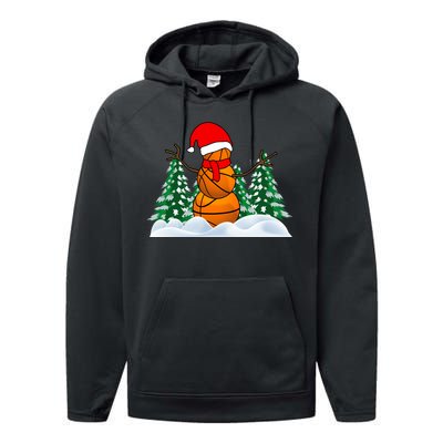 Basketball Winter Snowman Santa Performance Fleece Hoodie