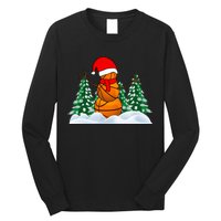 Basketball Winter Snowman Santa Long Sleeve Shirt