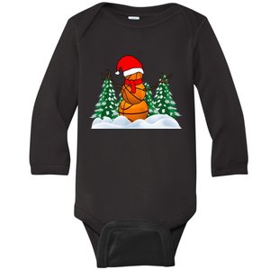 Basketball Winter Snowman Santa Baby Long Sleeve Bodysuit