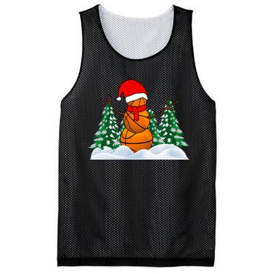 Basketball Winter Snowman Santa Mesh Reversible Basketball Jersey Tank