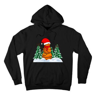 Basketball Winter Snowman Santa Tall Hoodie