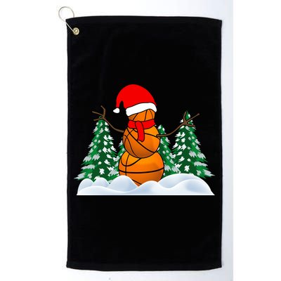 Basketball Winter Snowman Santa Golf Towel