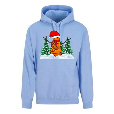 Basketball Winter Snowman Santa Unisex Surf Hoodie