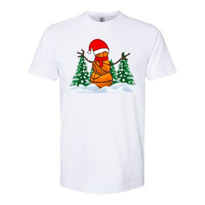 Basketball Winter Snowman Santa Softstyle CVC T-Shirt