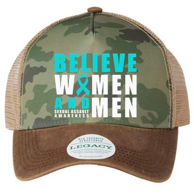 Belive Women & Sexual Assault Awareness Ribbon Legacy Tie Dye Trucker Hat