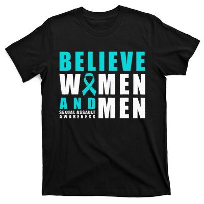 Belive Women & Sexual Assault Awareness Ribbon T-Shirt