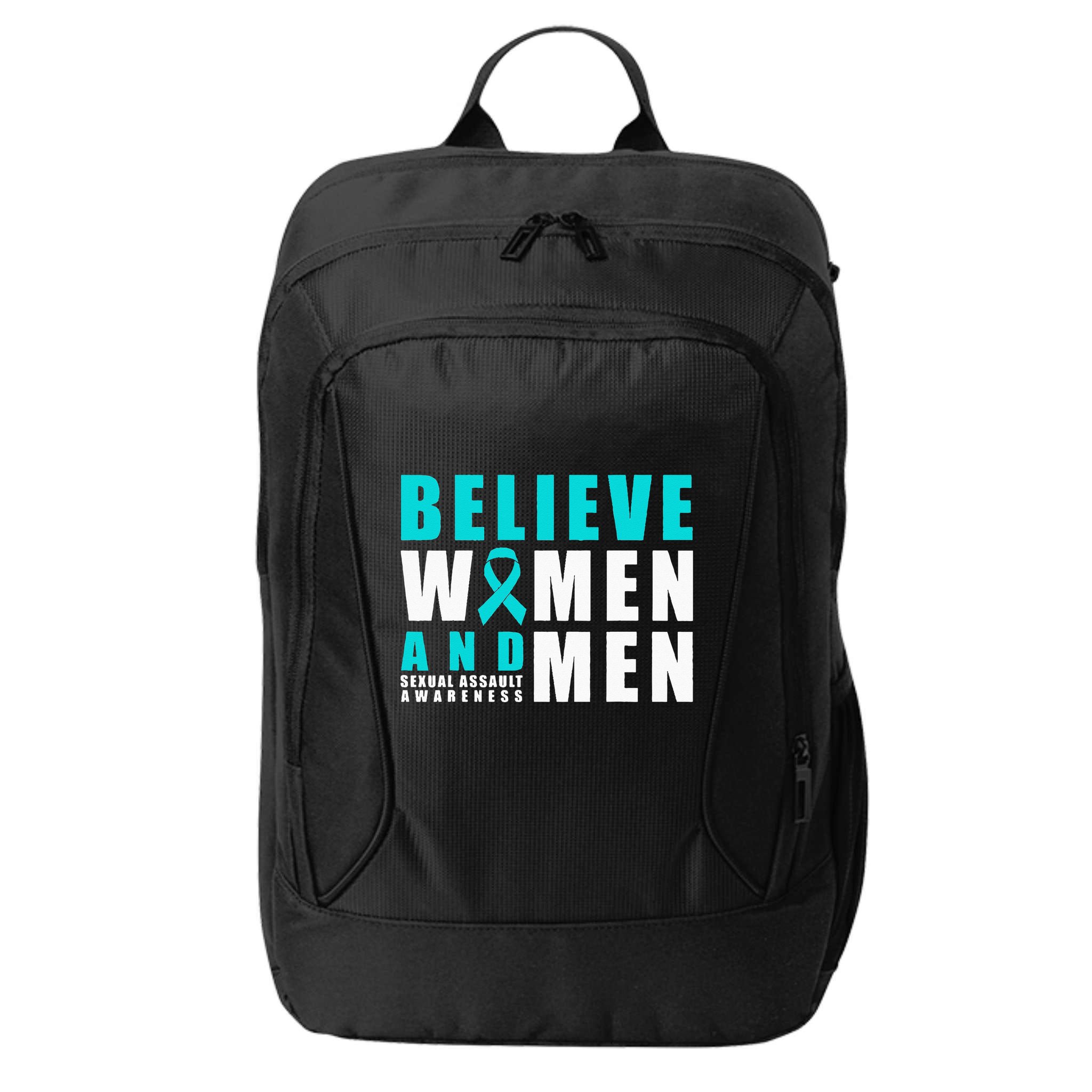 Belive Women & Sexual Assault Awareness Ribbon City Backpack