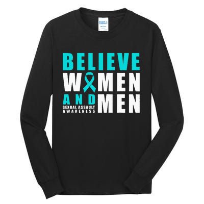 Belive Women & Sexual Assault Awareness Ribbon Tall Long Sleeve T-Shirt