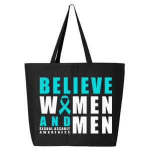 Belive Women & Sexual Assault Awareness Ribbon 25L Jumbo Tote