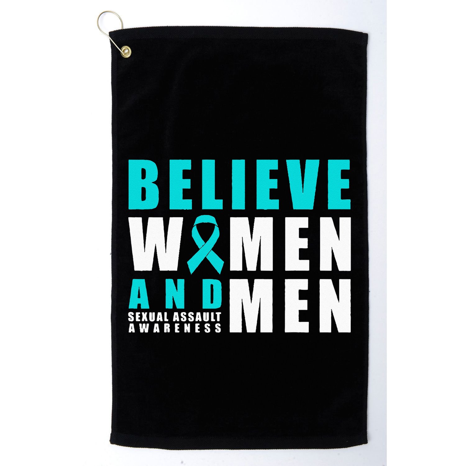 Belive Women & Sexual Assault Awareness Ribbon Golf Towel