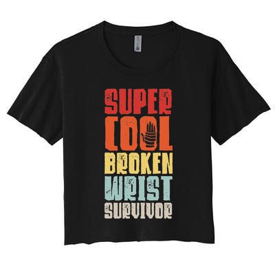 Broken Wrist Survivor Hand Injury Recovery Arm Surgery Gift Women's Crop Top Tee