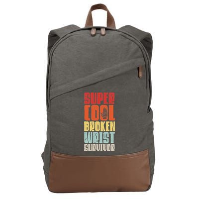 Broken Wrist Survivor Hand Injury Recovery Arm Surgery Gift Cotton Canvas Backpack