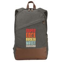 Broken Wrist Survivor Hand Injury Recovery Arm Surgery Gift Cotton Canvas Backpack