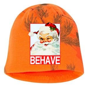 Behave Winking Santa Claus Gift Kati - Camo Knit Beanie