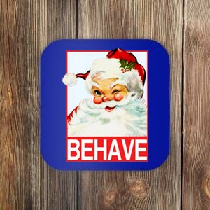 Behave Winking Santa Claus Gift Coaster