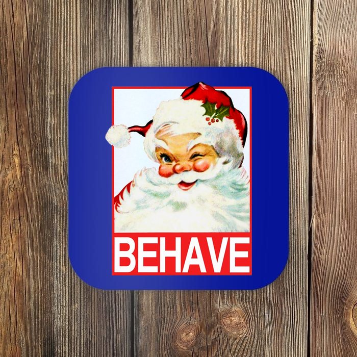 Behave Winking Santa Claus Gift Coaster