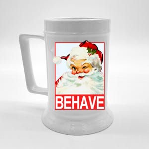 Behave Winking Santa Claus Gift Beer Stein