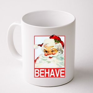 Behave Winking Santa Claus Gift Coffee Mug