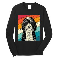 Bernedoodle With Sunglasses Dog Lovers Long Sleeve Shirt