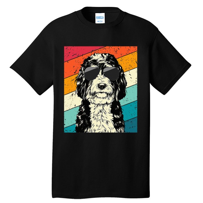 Bernedoodle With Sunglasses Dog Lovers Tall T-Shirt