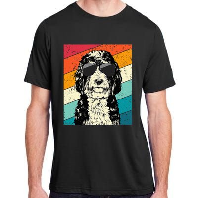 Bernedoodle With Sunglasses Dog Lovers Adult ChromaSoft Performance T-Shirt