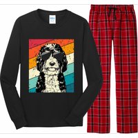 Bernedoodle With Sunglasses Dog Lovers Long Sleeve Pajama Set