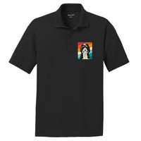 Bernedoodle With Sunglasses Dog Lovers PosiCharge RacerMesh Polo