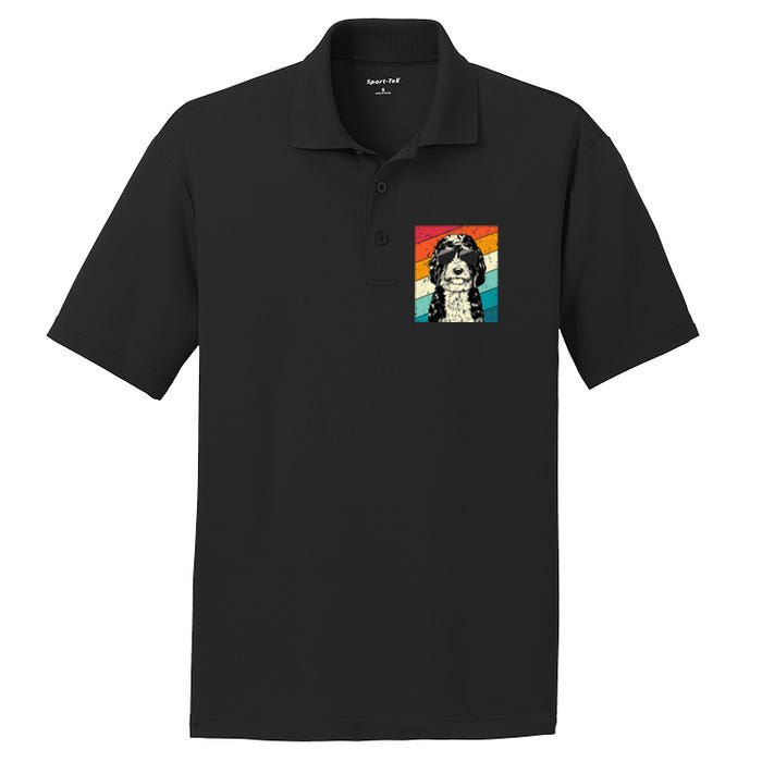 Bernedoodle With Sunglasses Dog Lovers PosiCharge RacerMesh Polo