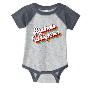 Butthole Whisperer Sarcastic Jokes Retro Funny Infant Baby Jersey Bodysuit