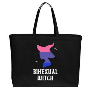 Bihexual Witch Spooky Bisexual Pride LGBTQ Halloween Costume Cotton Canvas Jumbo Tote