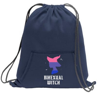 Bihexual Witch Spooky Bisexual Pride LGBTQ Halloween Costume Sweatshirt Cinch Pack Bag