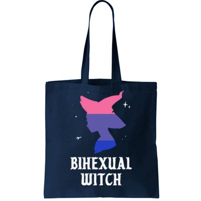 Bihexual Witch Spooky Bisexual Pride LGBTQ Halloween Costume Tote Bag