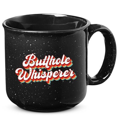Butthole Whisperer Sarcastic Jokes Retro 15oz Campfire Ceramic Mug