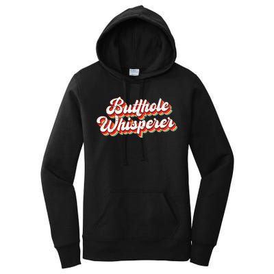 Butthole Whisperer Sarcastic Jokes Retro Women's Pullover Hoodie