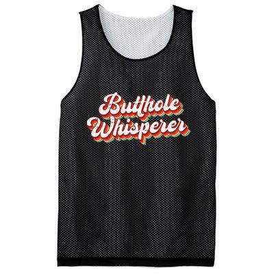 Butthole Whisperer Sarcastic Jokes Retro Mesh Reversible Basketball Jersey Tank