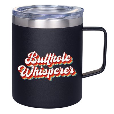 Butthole Whisperer Sarcastic Jokes Retro 12oz Stainless Steel Coffee Mug