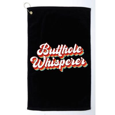 Butthole Whisperer Sarcastic Jokes Retro Golf Towel