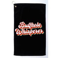 Butthole Whisperer Sarcastic Jokes Retro Golf Towel