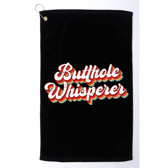 Butthole Whisperer Sarcastic Jokes Retro Golf Towel