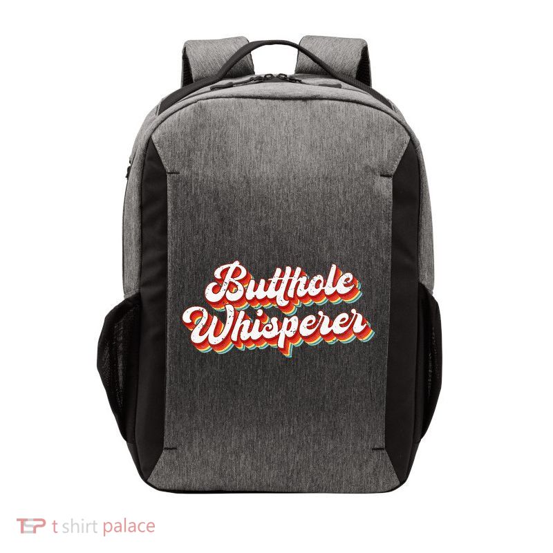 Butthole Whisperer Sarcastic Jokes Retro Vector Backpack