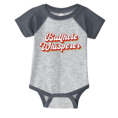 Butthole Whisperer Sarcastic Jokes Retro Infant Baby Jersey Bodysuit