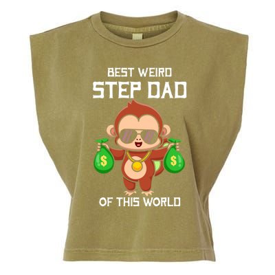 Best Weird Step Dad Out Of This World Proud Fathers Humor Cute Gift Garment-Dyed Women's Muscle Tee