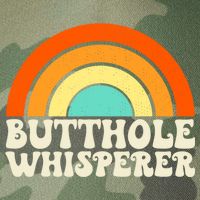 Butthole Whisperer Sarcastic Jokes Retro Groovy Rainbow Legacy Tie Dye Trucker Hat