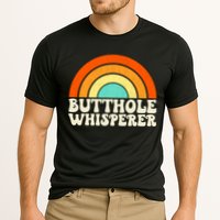 Butthole Whisperer Sarcastic Jokes Retro Groovy Rainbow Performance Shirt